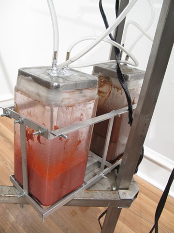 Mark Porter, kinetic sculpture, drawing machine, Territorial Marker