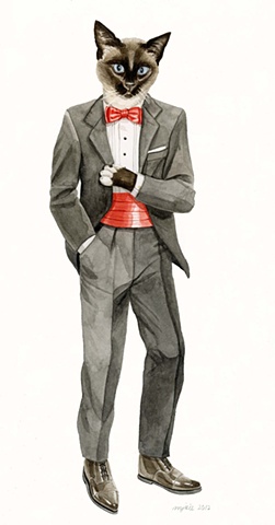 Melinda Josie,Melinda,Josie,illustration,painting,watercolour,watercolor,paints,cats