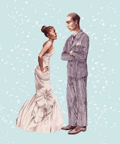 Uptown Magazine,Weddings,Weddings Issue,etiquette,tips,brides,grooms,guests,watercolour,illustration,Melinda Josie