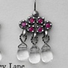 Ruby Cluster with Trembling Glass Droplets