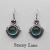 Ruby and Apatite Cabachon Earrings