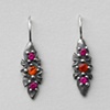 Vesica Piscis Sapphire and Ruby Earrings