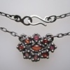 Encrusted Pendant with Sapphire Marquis