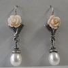 Bouquet and Pearl Earrings