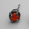 Carnelion Cage Earrings Detail