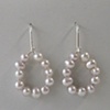 White Pearl Drop Earrings