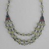 Apatite, Sapphire, Ruby and Green Stone Necklace