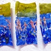 Squid, Watercolor on Cigarette Paper, 3 x 4in, 2009