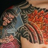 Warrior, and Snake tattoo / Tatuagem de Guerreiro, Cobra e Flores
