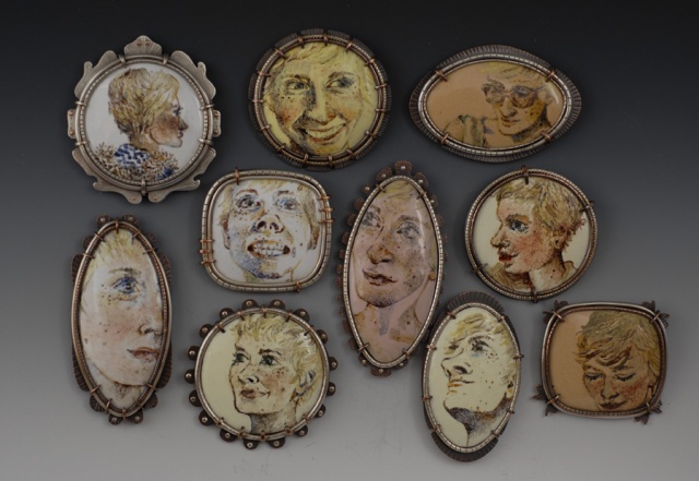 Self-Portrait Brooch series