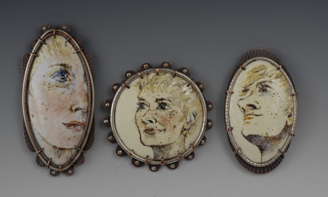Self Portrait Brooch series- grouping
