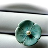 SEA MIST Hibiscus Pearl Flower Ring