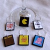I LOVE the 80's Wine Glass Charms 