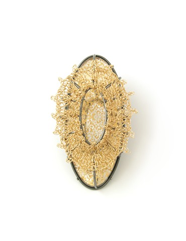Golden Reflection Brooch