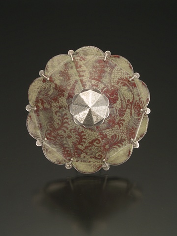 Patterned Rosette Brooch