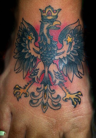 Tatto on Black Cat Tattoos Polish Eagle