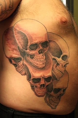 Skulls on rib area
