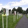 Global Voices Exhibit outdoor installation at the Aspen Institute